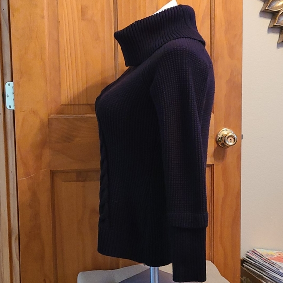 Calvin Klein Cable Knit Turtleneck Sweater - Picture 2 of 7